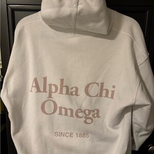 Alpha Chi Omega White Hoodie
